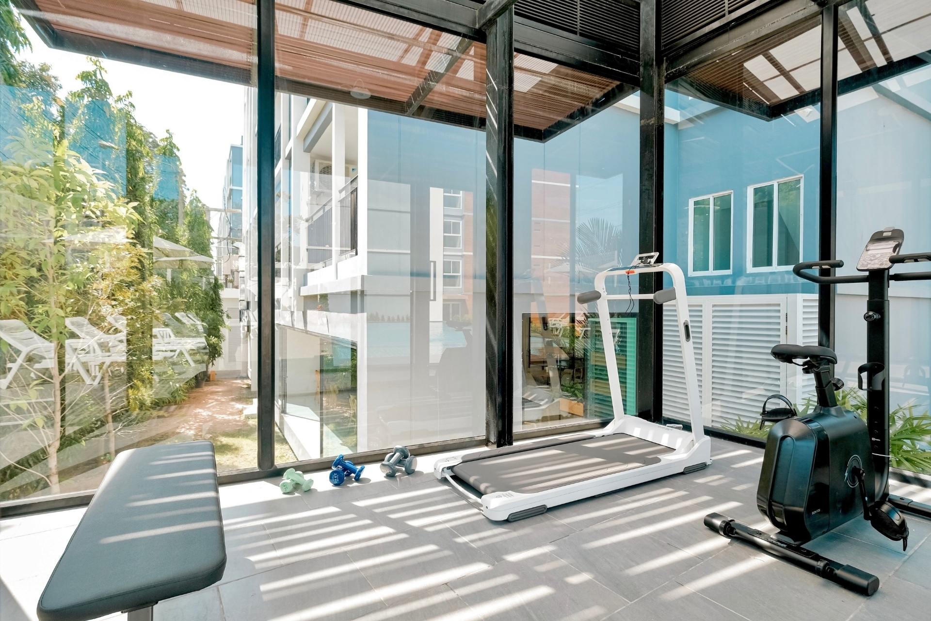 Hotel gym facilities at Fourium Pattaya, Thailand