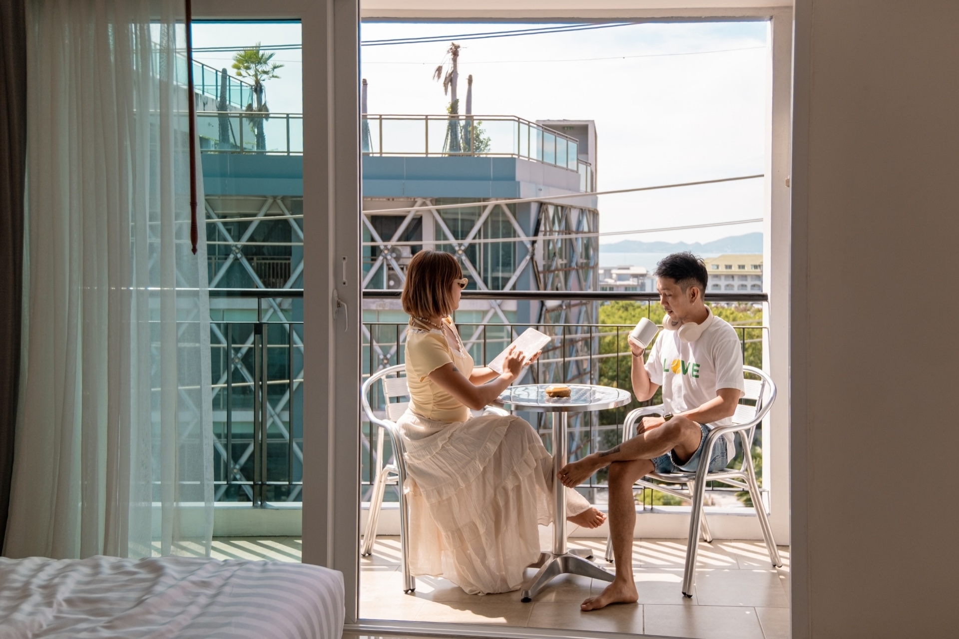 Modern spacious guest room at Fourium Pattaya Hotel and Serviced Residence